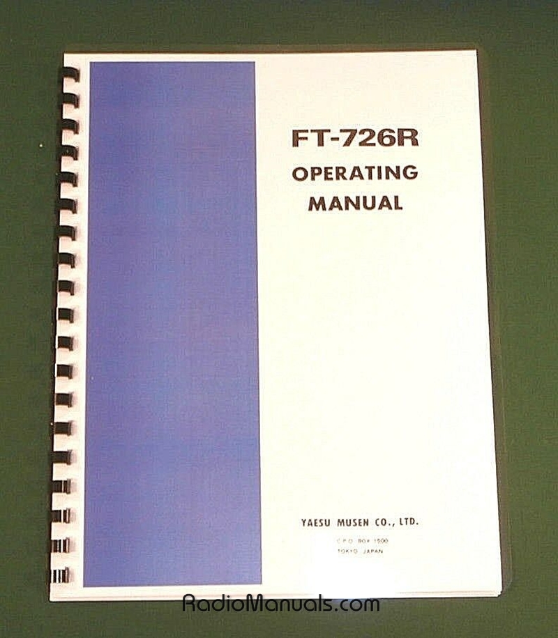 Yaesu FT-726R Instruction manual
